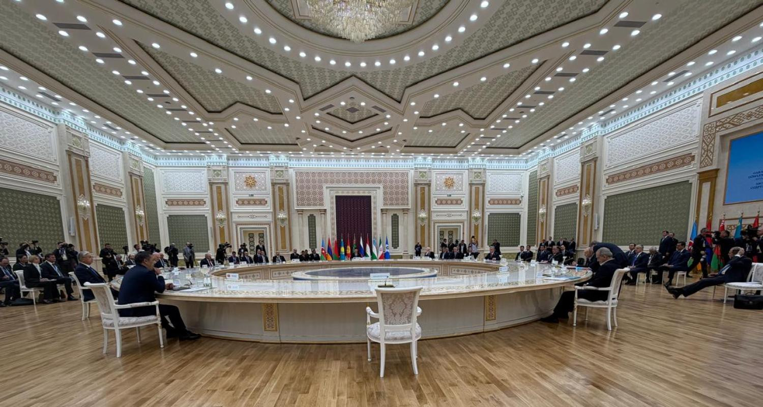 A meeting of the CIS Council of Heads of State takes place in Turkmenistan, with Iran participating for the first time